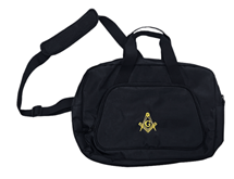 Masonic Expandable Briefcase (Black w/ gold emblem)
